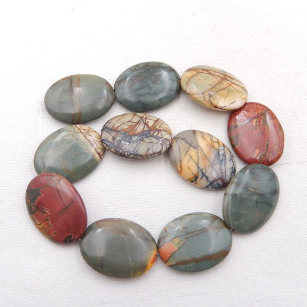 11 PCS Natural Red Creek Jasper Pendant Beads 40X30X10mm, 186.7g Online Sale