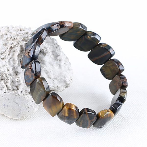 Natural Tiger s Eye Bracelet 16*12*6mm, 19cm length, 39g on Sale