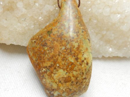 Natural Yellow Opal Pendant Bead 60x36x17mm, 31.5g Online now