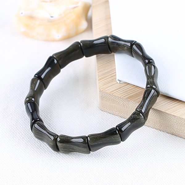 Gold Obsidian Bracelet 17*11*8mm, 21cm length, 26.5g Fashion