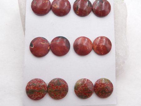 12 PCS Natural Red Creek Jasper Cabochons 16X5mm, 20.5g For Cheap