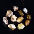 11 PCS Natural Yellow Opal Pendant Beads 34x19x16mm, 23x17x13mm, 87g Online