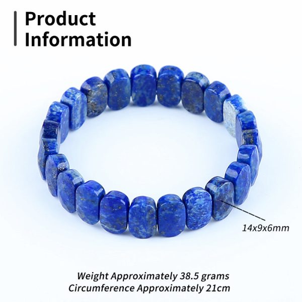 Natural Lapis Lazuli Bracelet 14*9*6mm, 21cm length, 38.5g Hot on Sale