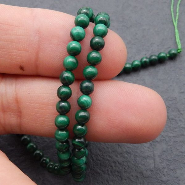 1 Strand Natural Malachite Beads for Bracelet 4mm, 16 inches length, 14g Online