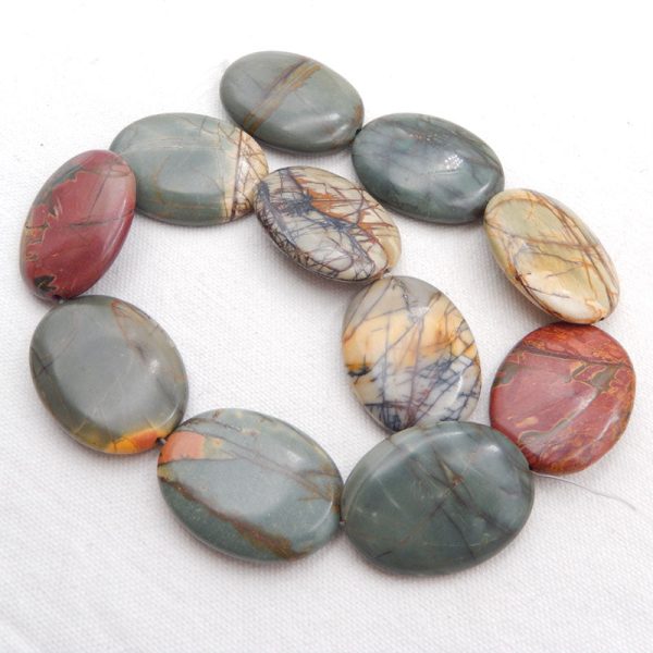 11 PCS Natural Red Creek Jasper Pendant Beads 40X30X10mm, 186.7g Online Sale