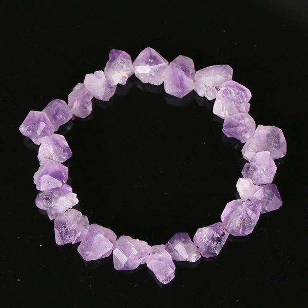 1 Strand Natural Amethyst Gemstone Bracelet,15x9x8mm,9x8x7mm,24g,14cm Cheap