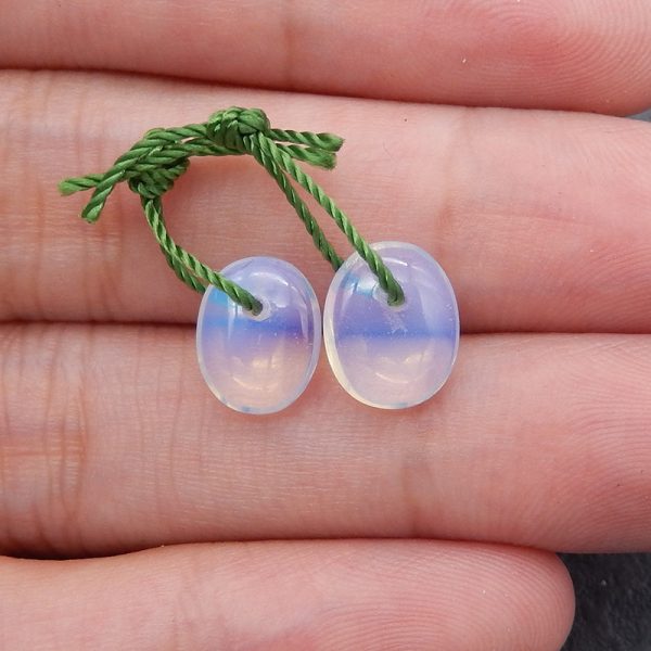 Opalite Gemstone Earring Beads,Drilled Stone Earring Pair, Handmade Jewelry DIY Making, 10x8×4mm, 1g Discount