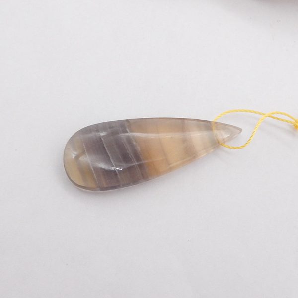 Unique Pendant! 1 PC Natural Fluorite Gemstone Teardrop Gemstone Pendant, Drilled Gemstone Pendant, Gem Jewelry Gift, Jewelry DIY Making,42x14x6mm, 7.5g Online now