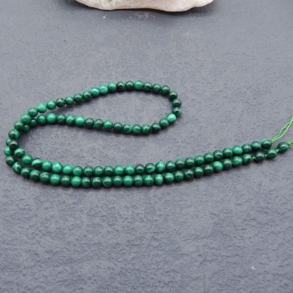 1 Strand Natural Malachite Beads for Bracelet 4mm, 16 inches length, 14g Online